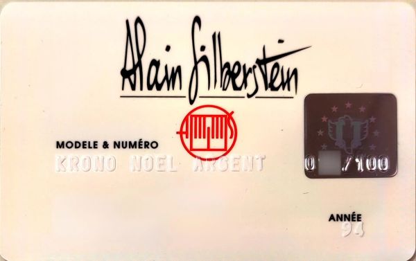 ALAIN SILBERSTEIN KRONO DE NOEL LIMITED EDITION N. 0XX/100 ANNO 1994