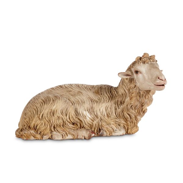 



A CROUCHED SHEEP, NAPLES, 18TH/19TH CENTURY