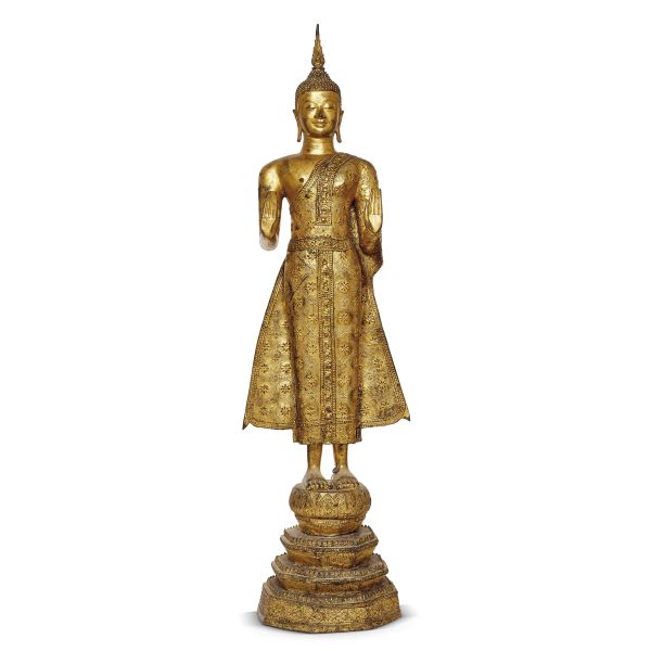 



A GILDED BRONZE BUDDHA STATUE, THAILAND, 19TH CENTURY