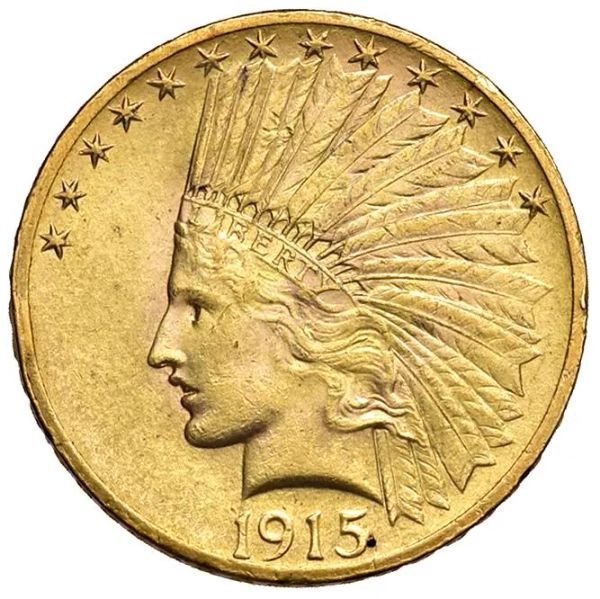      STATI UNITI. 10 DOLLARI 1915 INDIANO 