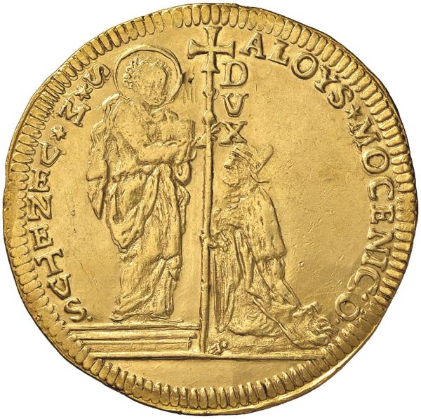      VENEZIA. ALVISE SEBASTIANO III MOCENIGO (1722-1732) MULTIPLO D’ORO DA 10 ZECCHINI  