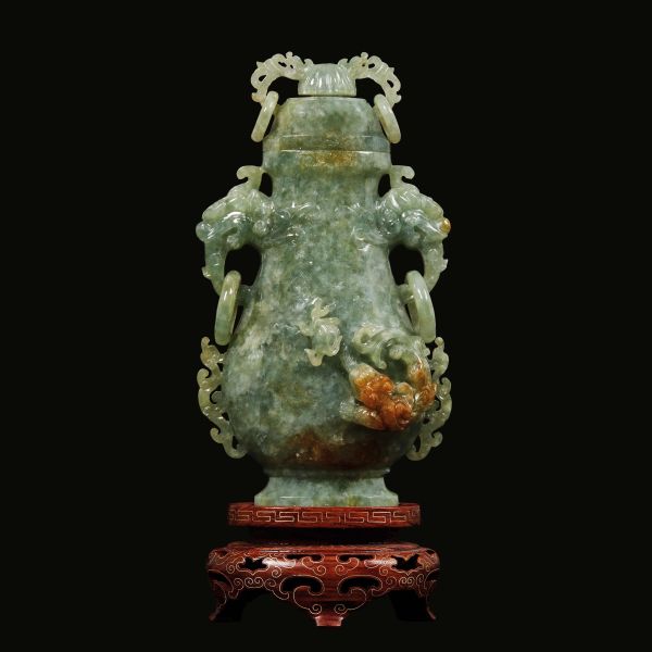 



VASO CON COPERCHIO, CINA, SEC. XX