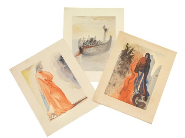 (Edizioni di pregio - Illustrati 900)   ALIGHERI, Dante - DAL&Igrave;, Salvador.   La Divina Commedia.  [..]