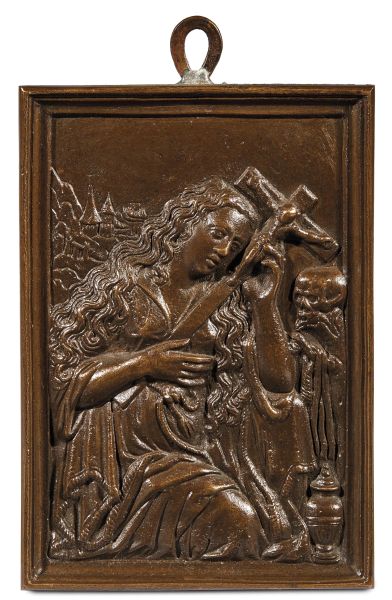 Spanish, early 17th century, Mary Magdalene, gilt bronze