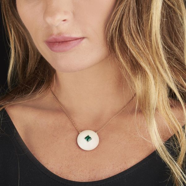 COLLANA CON SMERALDO COLOMBIANO