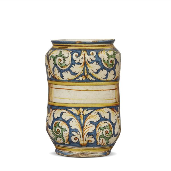 A PHARMACY JAR (ALBARELLO), MONTELUPO, CIRCA 1610-1630