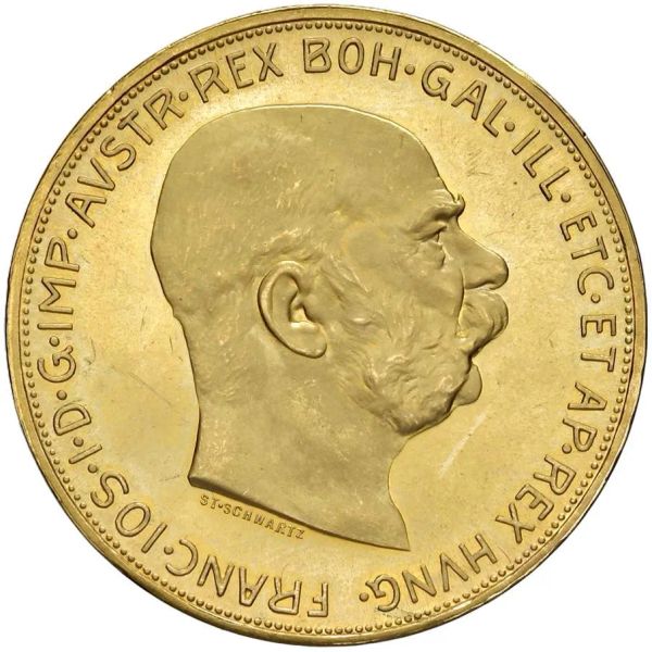 AUSTRIA. FRANCESCO GIUSEPPE I (1848-1916). 100 CORONE 1915