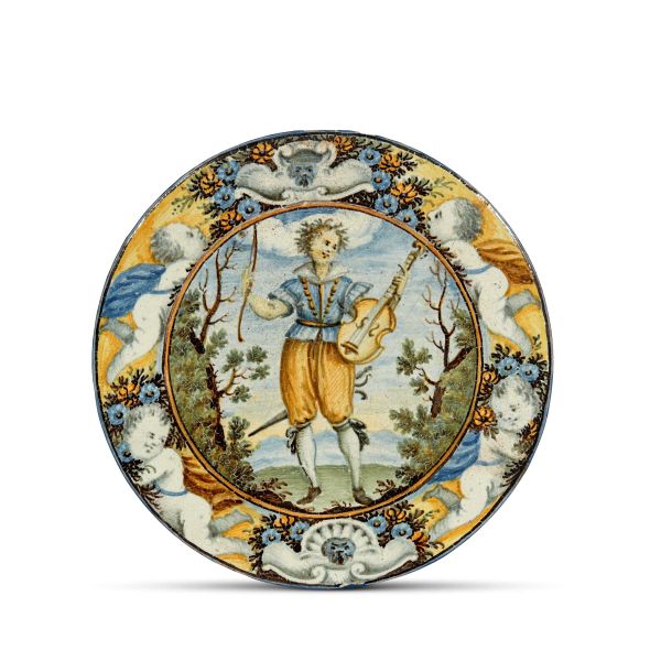 DUE PIATTI E UN PIATTELLO, CASTELLI, FINE SECOLO XVIII-INIZIO XIX