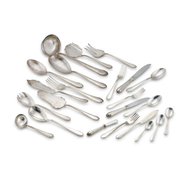 A STERLING SILVER CUTLERY SERVICE, PERÙ, 20TH CENTURY, MARK OF CAMUSSO