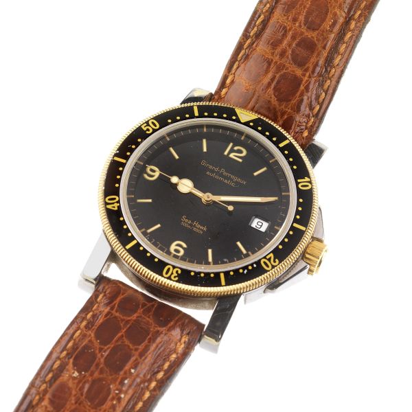 GIRARD PERREGAUX SEA-HAWK REF. 7300 STAINLESS STEEL AND GOLD WRISTWATCH