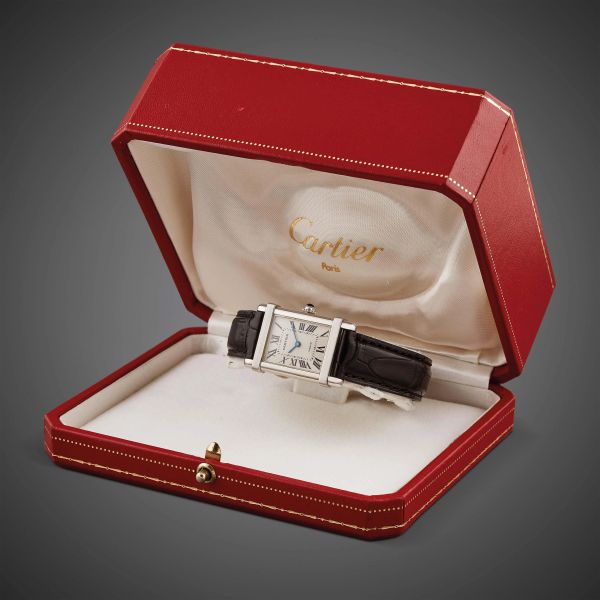 CARTIER PARIS TANK CHINOISE IN PLATINO