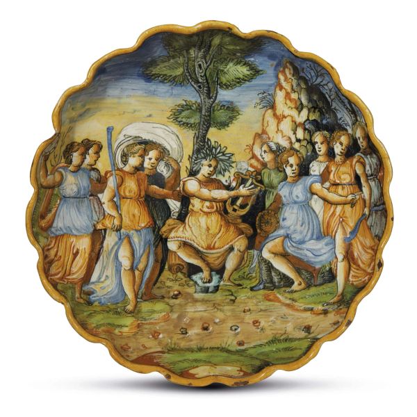 A MOULDED BOWL (CRESPINA), WORKSHOP OF PATANAZZI, CIRCA 1580