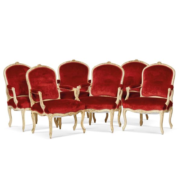 



TWELVE NORTHERN ITALY ARMCHAIRS, 18TH CENTURY