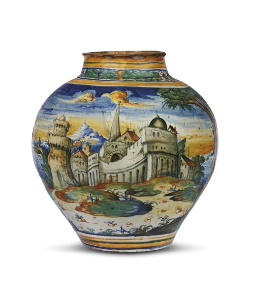 A BULBOUS JAR, VENICE, MASTRO DOMENICO AND COWORKERS, THIRD QUARTER 16TH CENTURY