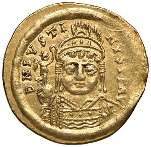 BISANZIO. GIUSTINIANO II (565-578). ZECCA DI CARTAGINE. SOLIDO