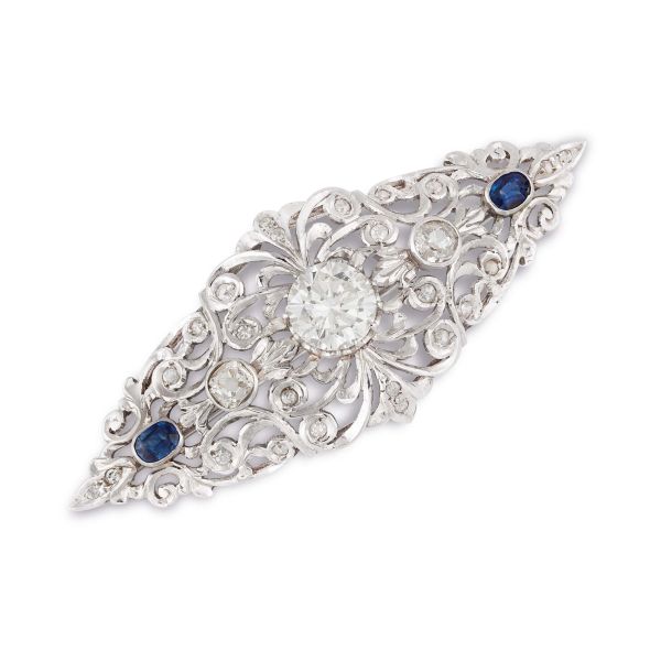 



SPILLA CON ZAFFIRI E DIAMANTI