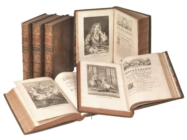 (Illustrati 700)   MOLIÈRE.   Oeuvres de Molière. Tome premier [-sixieme]. Nouvelle édition.   A Paris, (de l’imprimerie de Pierre Prault, 1733), 1734.