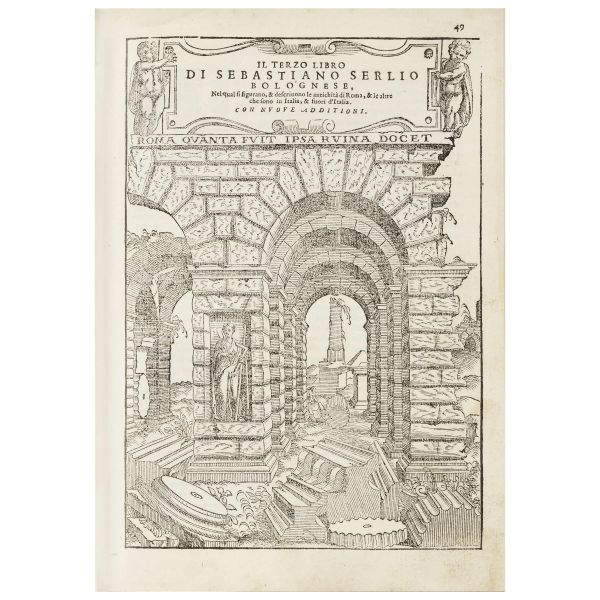 Prima edizione in quarto della celebre opera dell’architetto bolognese 