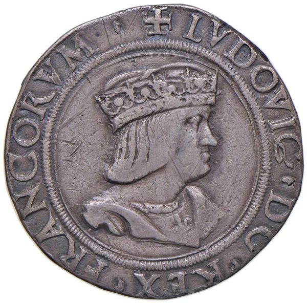MILANO. LUDOVICO XII D’ORLEANS (1500-1513) GROSSO REGALE DA 12 A 15 SOLDI