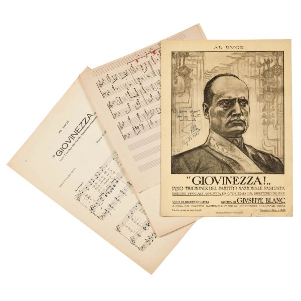 Eccezionale raccolta di spartiti originali, con copie doppie, autografi e materiale manoscritto