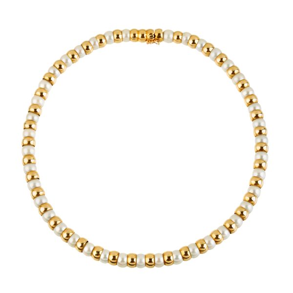 



PEARL TUBOLAR NECKLACE IN 18KT YELLOW GOLD