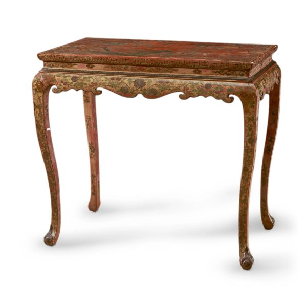 



A RED-LACQUER TABLE WITH INCISED BIRD-AND-FLOWER MOTIFS, CHINA, QING DYNASTY (17TH CENTURY)