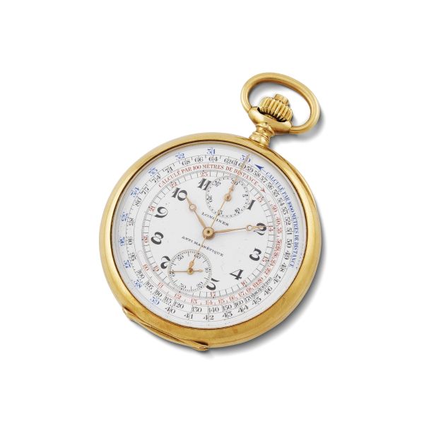 LONGINES YELLOW GOLD CHRONOGRAPH POCKET WATCH