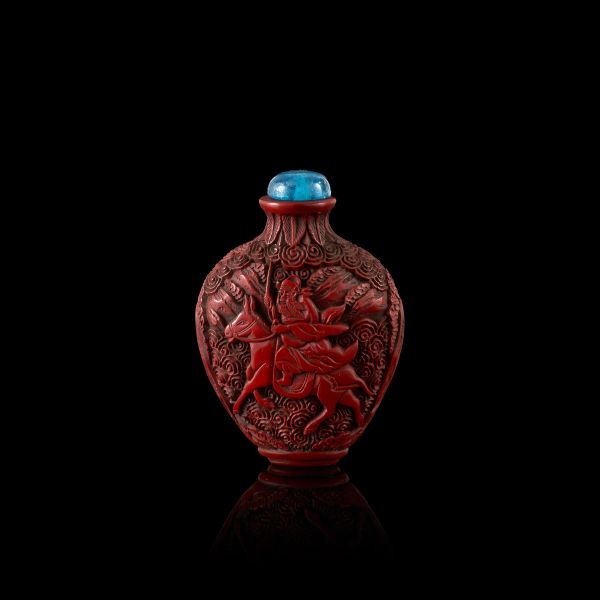 



CARVED LACQUER SNUFF BOTTLE, CHINA, QING DYNASTY, 19TH CENTURY