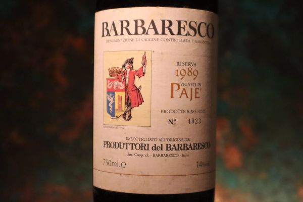 Barbaresco Pajé Produttori del Barbaresco 1989
