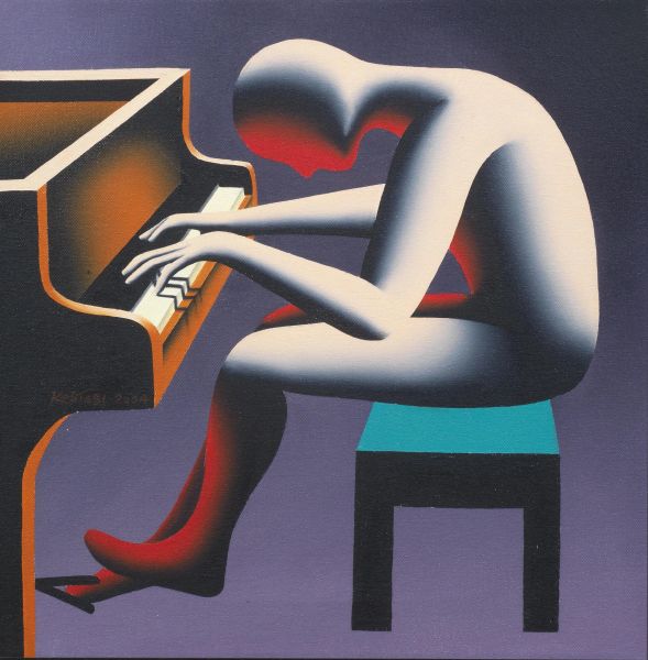 マーク・コスタビ (Mark Kostabi) - Kiss - 【額付