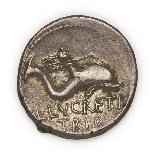 Lucretia - Denario al nome L. Lucretius Trio (76 a.C.) - Zecca: Roma