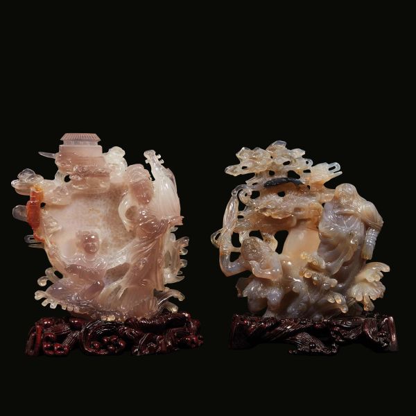 



COPPIA DI SCULTURE, CINA, SEC. XX