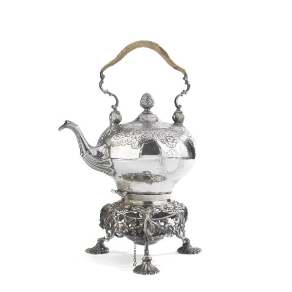 A SILVER SAMOVAR, LONDON, 1747, MARK OF ELIZABETH GODFREY