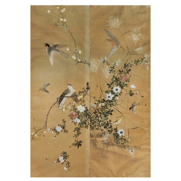 TWO EMBROIDERED PAINTINGS, CHINA, QING DYNASTY, 19-20TH CENTURIES