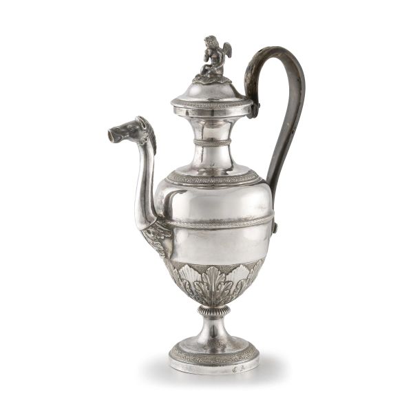 A SILVER TEA POT, ROME, 19TH CENTURY, MARKS OF FILIPPO DELLA MIGLIA
