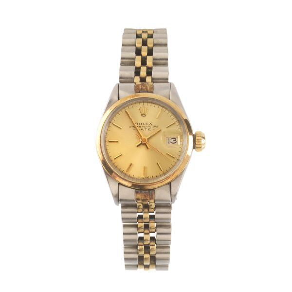 Rolex - ROLEX DATE LADY REF. 6516 N. 28755XX GOLD AND STAINLESS STEEL WRISTWATCH, 1971