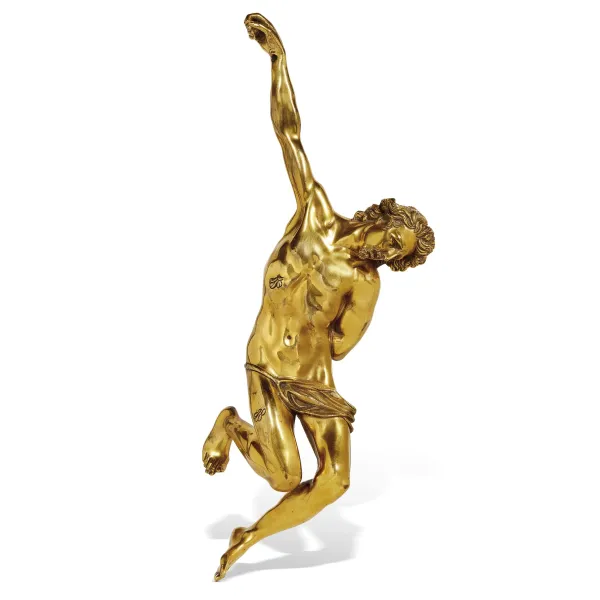 After Pietro Tacca, 17th century, Saint Sebastian, gilted bronze