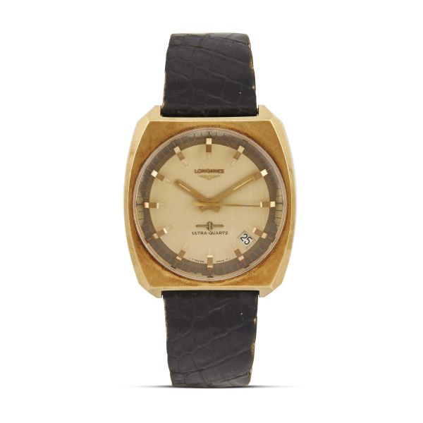 LONGINES ULTRA-QUARTZ YELLOW GOLD WRISTWATCH
