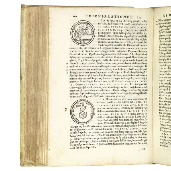 Sebastiano Erizzo - (Numismatica - Illustrati 500)   ERIZZO Sebastiano.   Discorso sopra le medaglie de gli antichi.   In Vinegia, Gio. Varisco, &amp; Paganino Paganini, [ca. 1585].