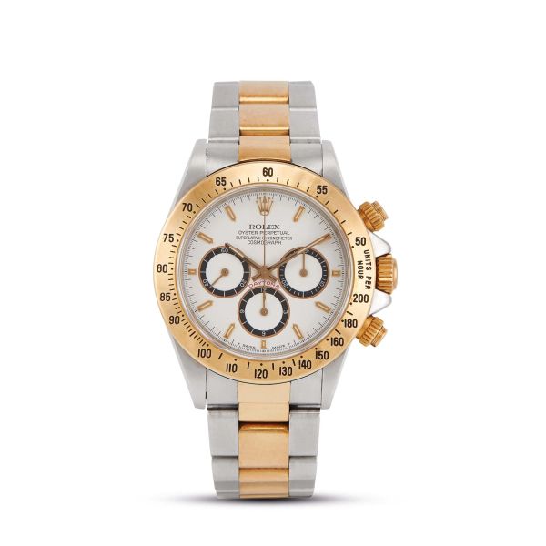 Rolex - ROLEX DAYTONA REF. 16523 "INVERTED SIX" N. L4652XX STAINLESS STEEL AND YELLOW GOLD WRISTWATCH, 1989