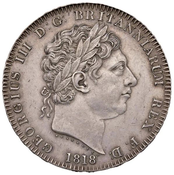      INGHILTERRA GIORGIO III (1760-1820) CROWN 1818 