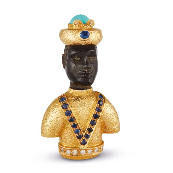 



&quot;MORETTO&quot; BROOCH IN 18KT YELLOW GOLD