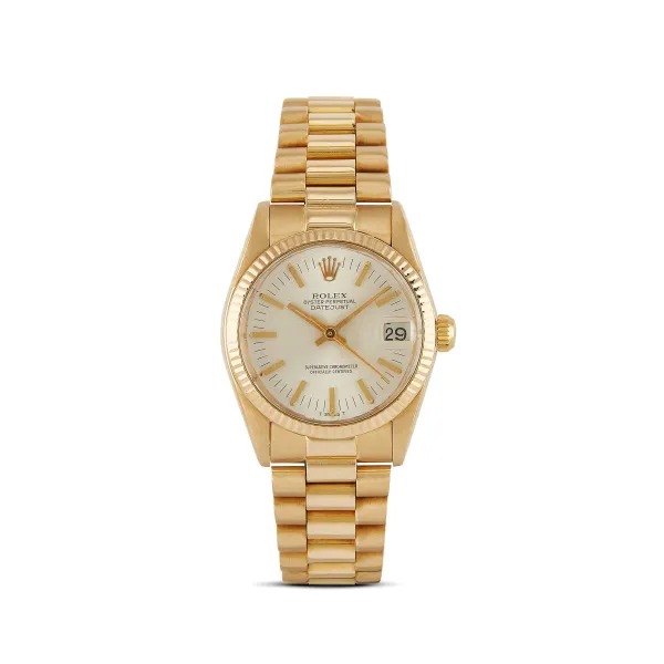 Rolex - ROLEX DATEJUST MID-SIZE REF. 6827 N. 61697XX YELLOW GOLD WRISTWATCH, 1979