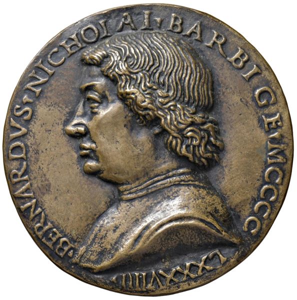 BERNARDO DEL BARBIGIA (1453-1505) E SUA MOGLIE NONINA STROZZI (1381-1456). MEDAGLIA 1489