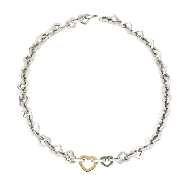



TIFFANY HEART NECKLACE IN SILVER AND 18KT GOLD