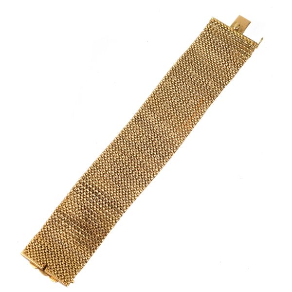 WIDE BAND BRACELET IN 18KT YELLOW GOLD