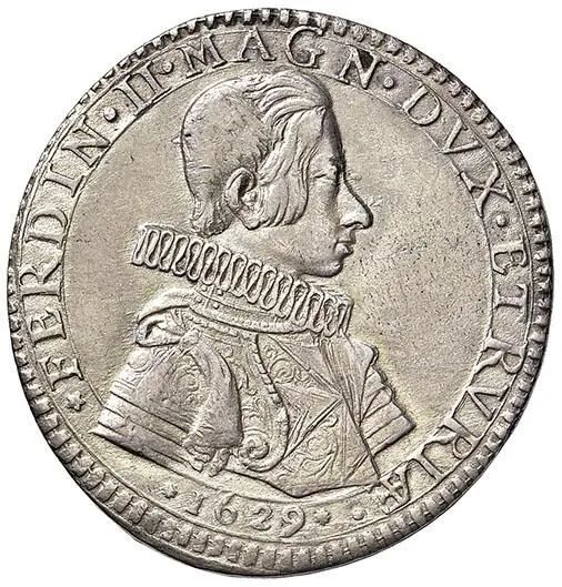 FIRENZE, FERDINANDO II DE&rsquo; MEDICI (1621-1670), PIASTRA IV SERIE 1629