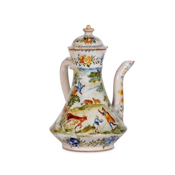 



A FERNIANI COFFEE POT, FAENZA, 18TH CENTURY