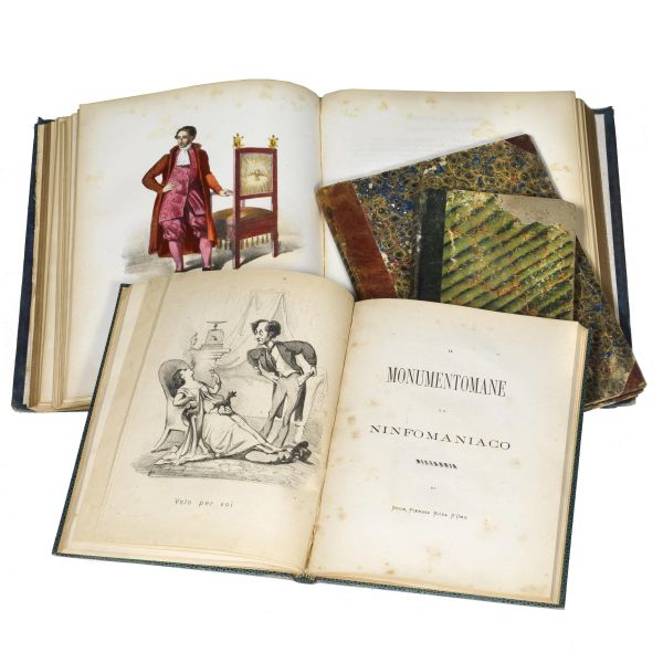 [COSTUMI] Lotto di 4 opere ottocentesche di cui la prima dedicata ai costumi della Corte Romana, in 4 volumi: