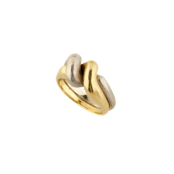 DOUBLE RING IN 18KT TWO TONE GOLD